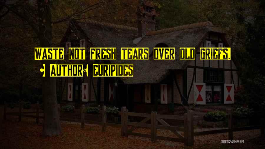 Euripides Quotes: Waste Not Fresh Tears Over Old Griefs.