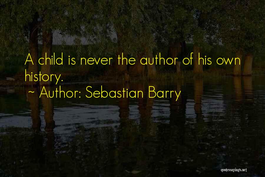 Sebastian Barry Quotes: A Child Is Never The Author Of His Own History.