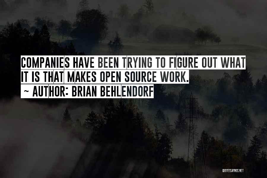 Brian Behlendorf Quotes: Companies Have Been Trying To Figure Out What It Is That Makes Open Source Work.