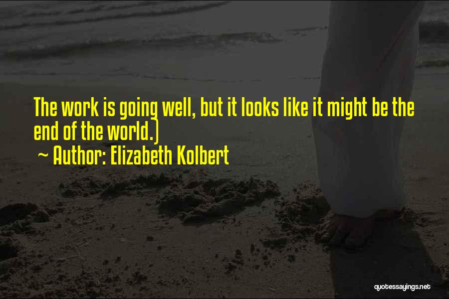 Elizabeth Kolbert Quotes: The Work Is Going Well, But It Looks Like It Might Be The End Of The World.)