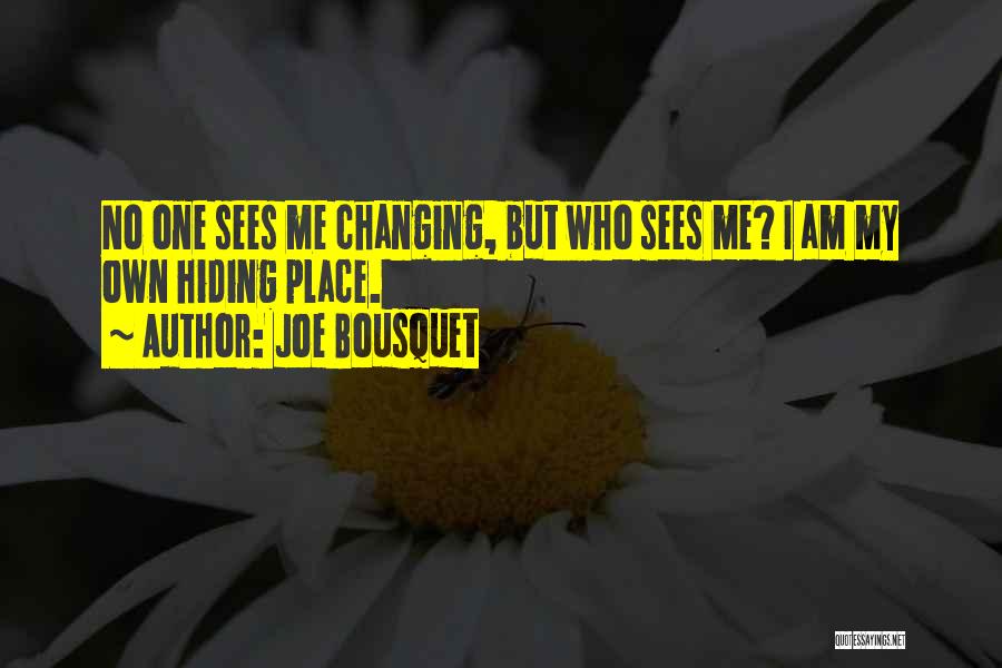 Joe Bousquet Quotes: No One Sees Me Changing, But Who Sees Me? I Am My Own Hiding Place.