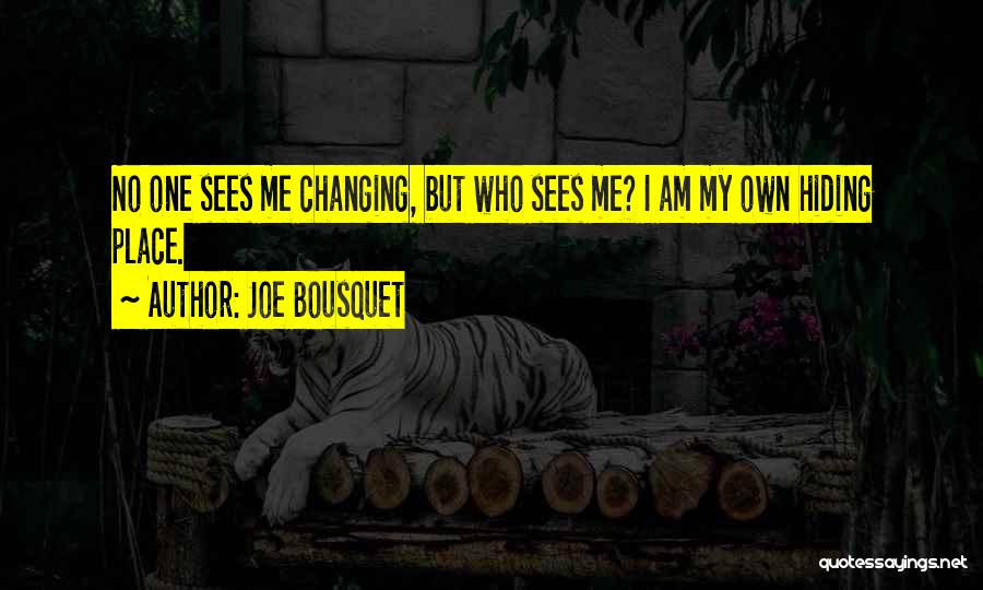 Joe Bousquet Quotes: No One Sees Me Changing, But Who Sees Me? I Am My Own Hiding Place.