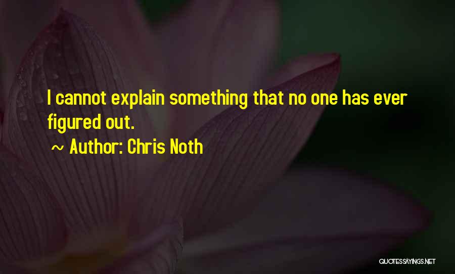 Chris Noth Quotes: I Cannot Explain Something That No One Has Ever Figured Out.