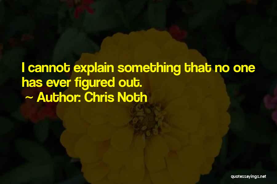 Chris Noth Quotes: I Cannot Explain Something That No One Has Ever Figured Out.