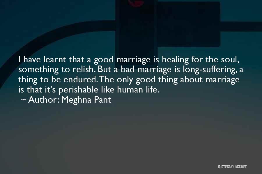 Meghna Pant Quotes: I Have Learnt That A Good Marriage Is Healing For The Soul, Something To Relish. But A Bad Marriage Is