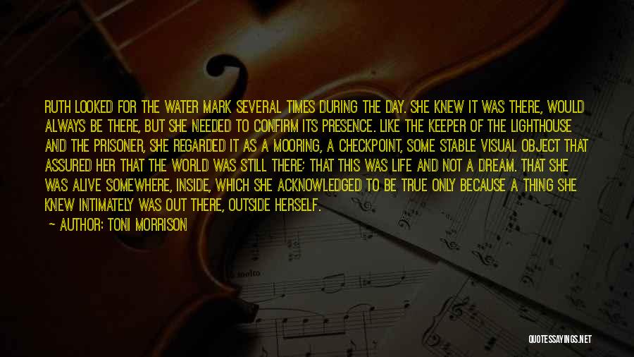 Toni Morrison Quotes: Ruth Looked For The Water Mark Several Times During The Day. She Knew It Was There, Would Always Be There,