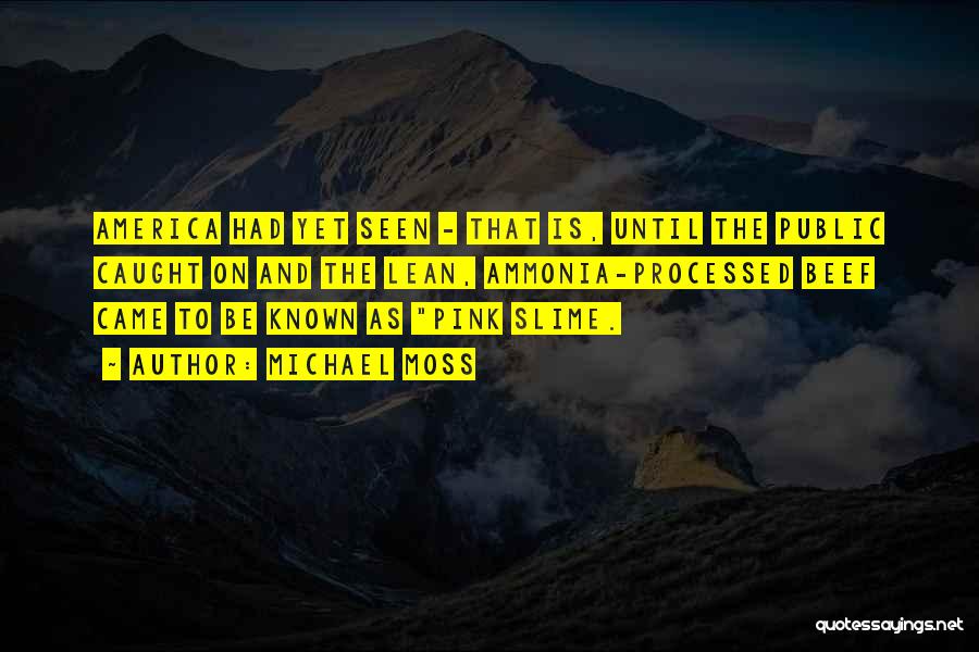 Michael Moss Quotes: America Had Yet Seen - That Is, Until The Public Caught On And The Lean, Ammonia-processed Beef Came To Be