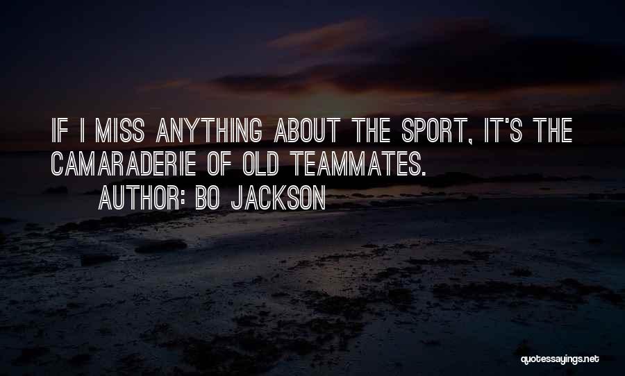 Bo Jackson Quotes: If I Miss Anything About The Sport, It's The Camaraderie Of Old Teammates.