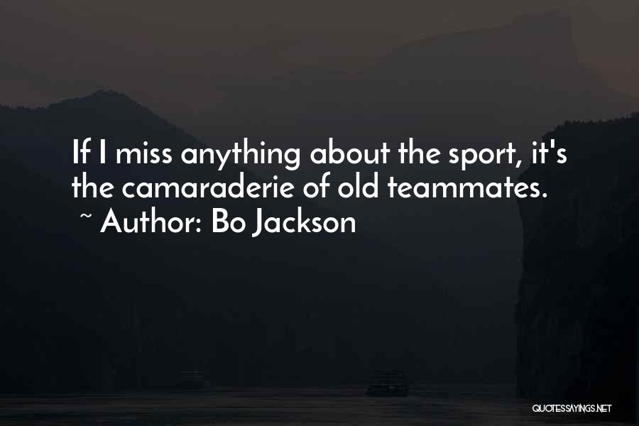 Bo Jackson Quotes: If I Miss Anything About The Sport, It's The Camaraderie Of Old Teammates.