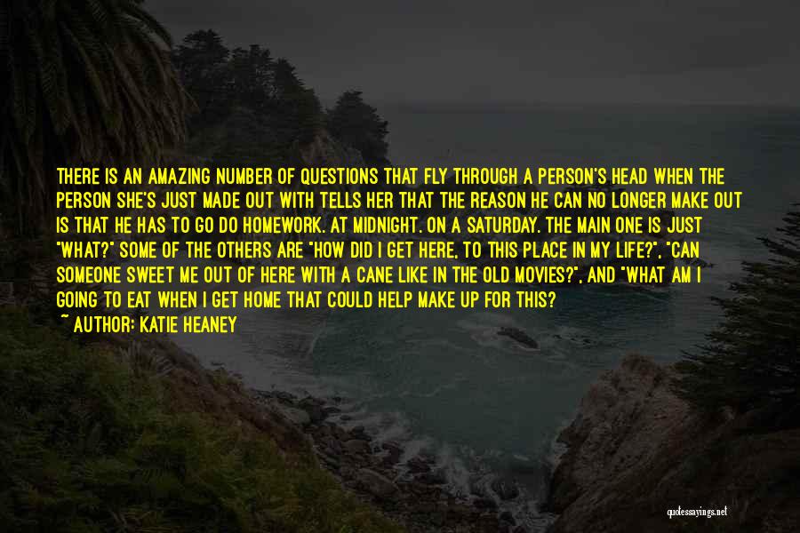 Katie Heaney Quotes: There Is An Amazing Number Of Questions That Fly Through A Person's Head When The Person She's Just Made Out