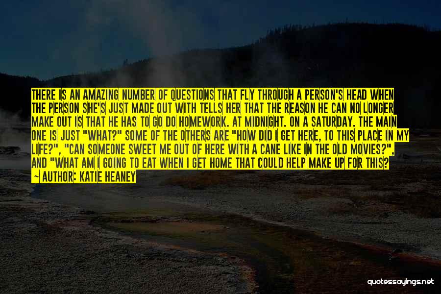 Katie Heaney Quotes: There Is An Amazing Number Of Questions That Fly Through A Person's Head When The Person She's Just Made Out