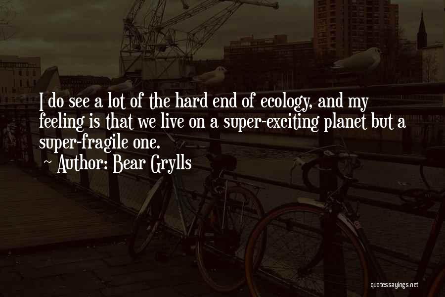 Bear Grylls Quotes: I Do See A Lot Of The Hard End Of Ecology, And My Feeling Is That We Live On A