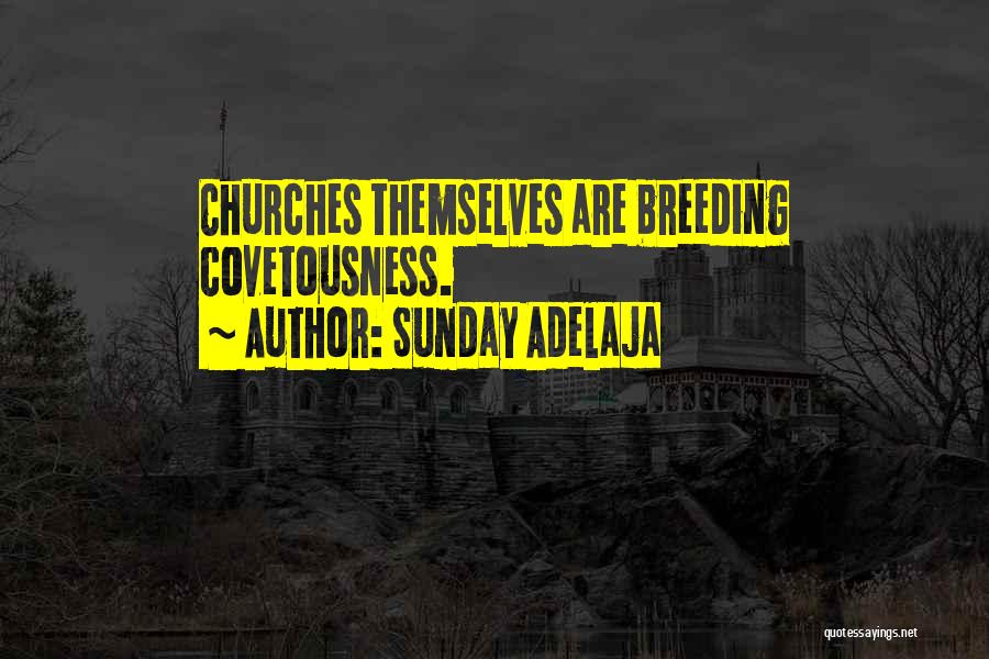 Sunday Adelaja Quotes: Churches Themselves Are Breeding Covetousness.