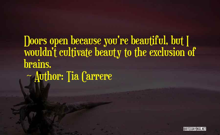 Tia Carrere Quotes: Doors Open Because You're Beautiful, But I Wouldn't Cultivate Beauty To The Exclusion Of Brains.