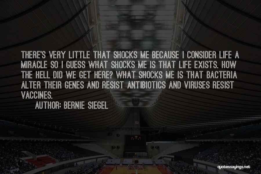 Bernie Siegel Quotes: There's Very Little That Shocks Me Because I Consider Life A Miracle So I Guess What Shocks Me Is That