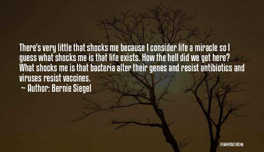 Bernie Siegel Quotes: There's Very Little That Shocks Me Because I Consider Life A Miracle So I Guess What Shocks Me Is That