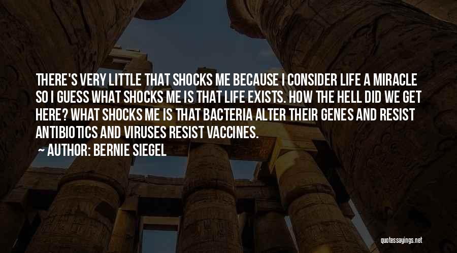 Bernie Siegel Quotes: There's Very Little That Shocks Me Because I Consider Life A Miracle So I Guess What Shocks Me Is That