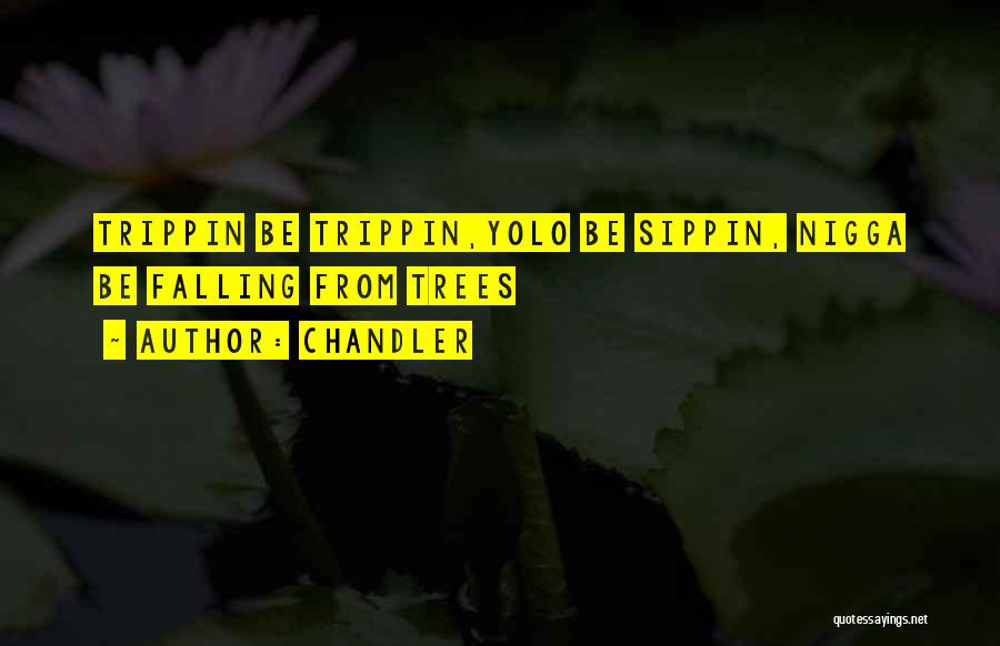 Chandler Quotes: Trippin Be Trippin,yolo Be Sippin, Nigga Be Falling From Trees