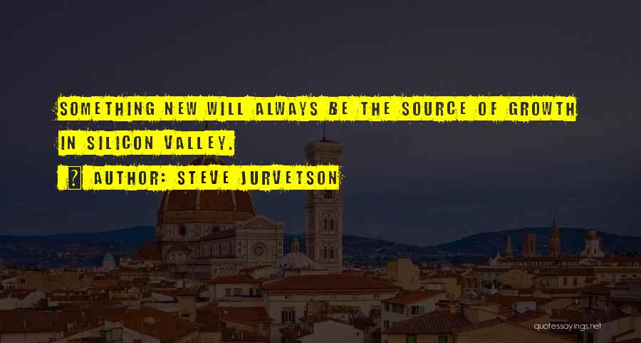 Steve Jurvetson Quotes: Something New Will Always Be The Source Of Growth In Silicon Valley.