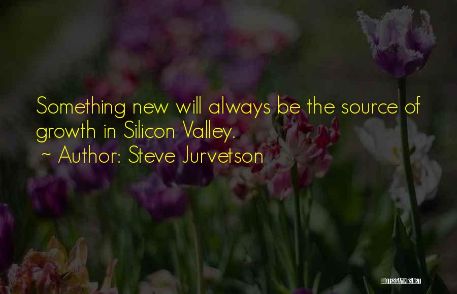 Steve Jurvetson Quotes: Something New Will Always Be The Source Of Growth In Silicon Valley.