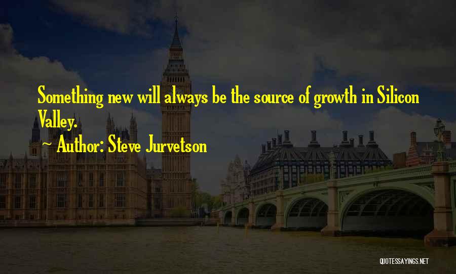 Steve Jurvetson Quotes: Something New Will Always Be The Source Of Growth In Silicon Valley.