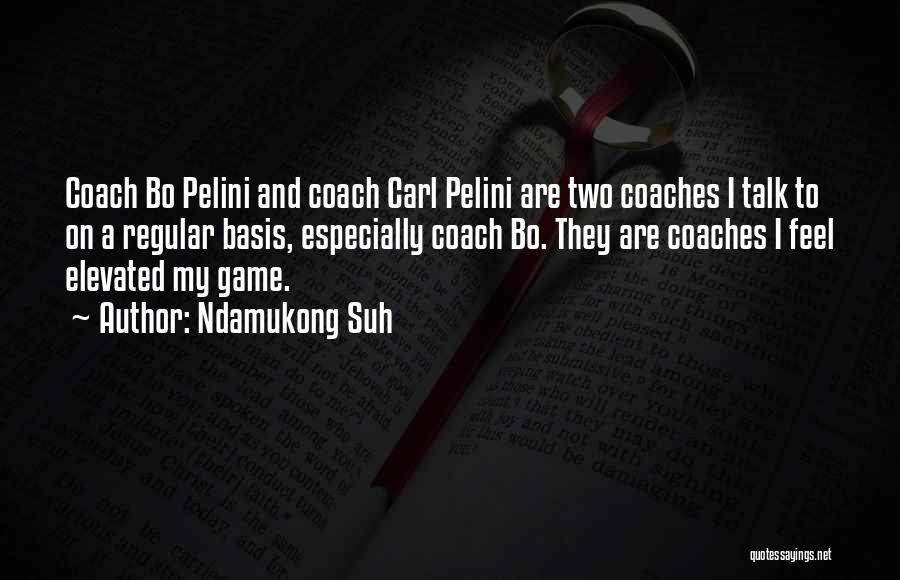 Ndamukong Suh Quotes: Coach Bo Pelini And Coach Carl Pelini Are Two Coaches I Talk To On A Regular Basis, Especially Coach Bo.