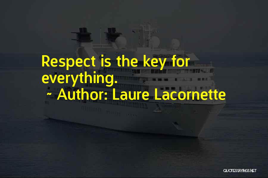 Laure Lacornette Quotes: Respect Is The Key For Everything.