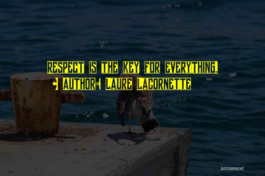 Laure Lacornette Quotes: Respect Is The Key For Everything.