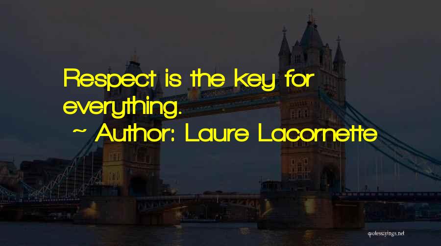 Laure Lacornette Quotes: Respect Is The Key For Everything.