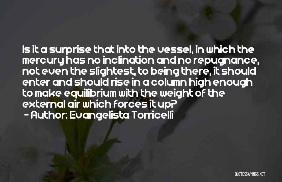 Evangelista Torricelli Quotes: Is It A Surprise That Into The Vessel, In Which The Mercury Has No Inclination And No Repugnance, Not Even