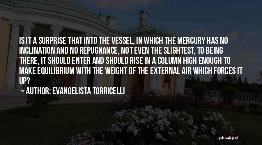 Evangelista Torricelli Quotes: Is It A Surprise That Into The Vessel, In Which The Mercury Has No Inclination And No Repugnance, Not Even