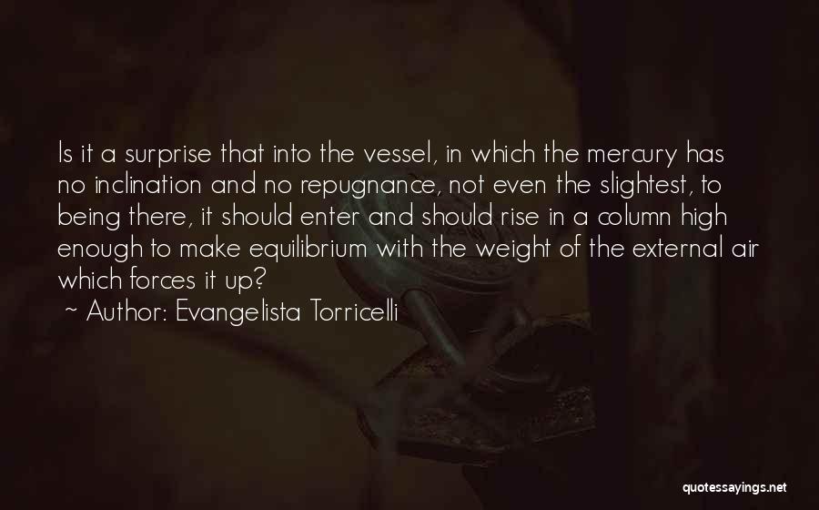 Evangelista Torricelli Quotes: Is It A Surprise That Into The Vessel, In Which The Mercury Has No Inclination And No Repugnance, Not Even