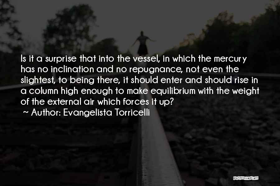 Evangelista Torricelli Quotes: Is It A Surprise That Into The Vessel, In Which The Mercury Has No Inclination And No Repugnance, Not Even