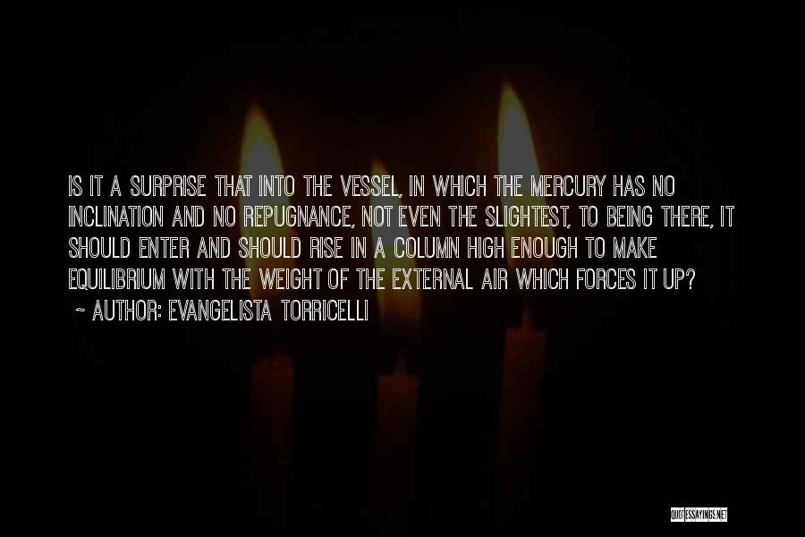 Evangelista Torricelli Quotes: Is It A Surprise That Into The Vessel, In Which The Mercury Has No Inclination And No Repugnance, Not Even