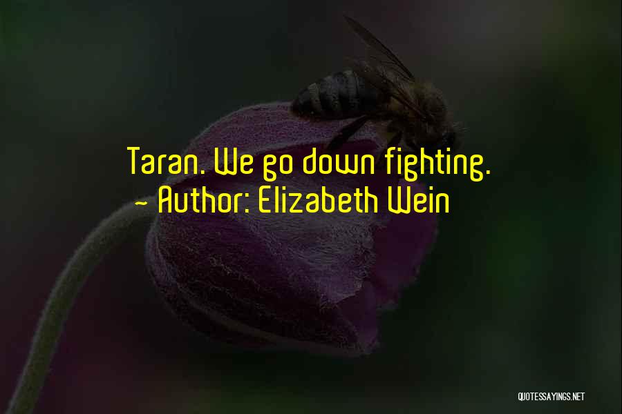 Elizabeth Wein Quotes: Taran. We Go Down Fighting.