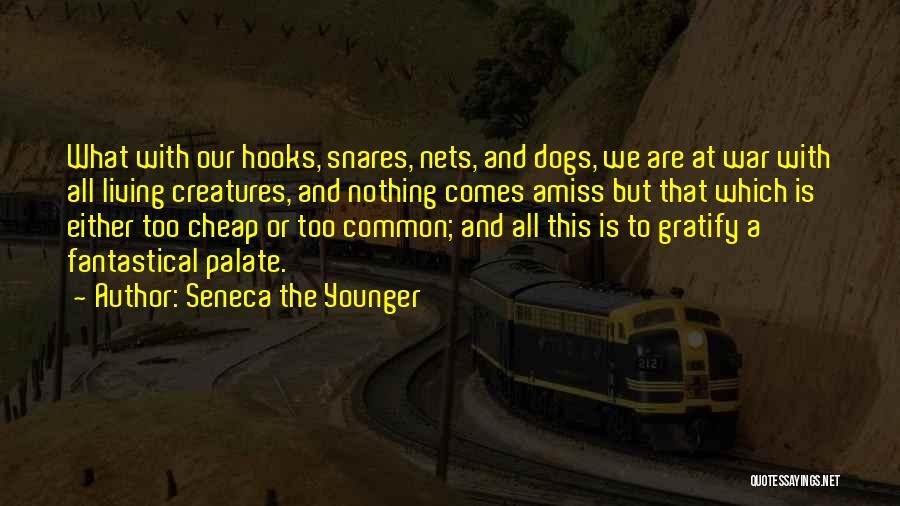 Seneca The Younger Quotes: What With Our Hooks, Snares, Nets, And Dogs, We Are At War With All Living Creatures, And Nothing Comes Amiss