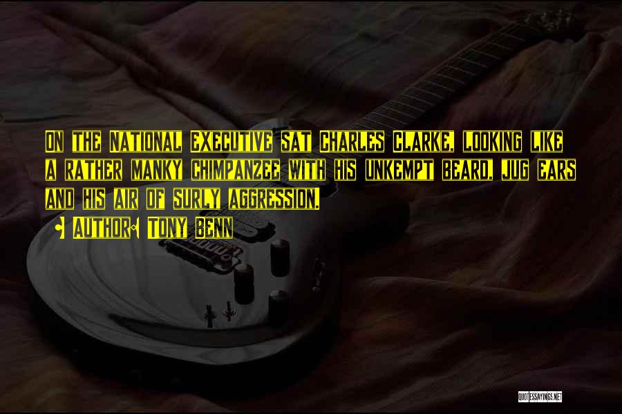 Tony Benn Quotes: On The National Executive Sat Charles Clarke, Looking Like A Rather Manky Chimpanzee With His Unkempt Beard, Jug Ears And