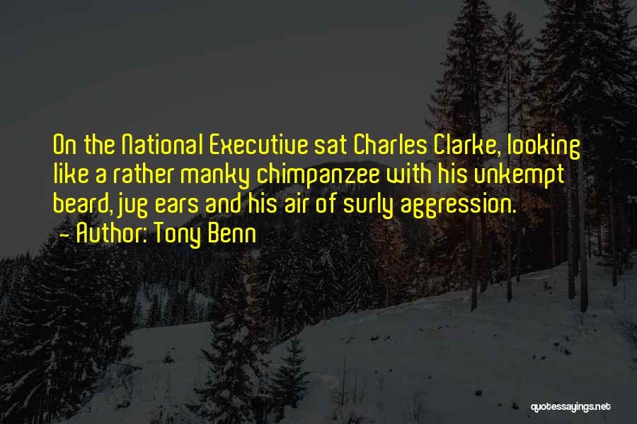 Tony Benn Quotes: On The National Executive Sat Charles Clarke, Looking Like A Rather Manky Chimpanzee With His Unkempt Beard, Jug Ears And