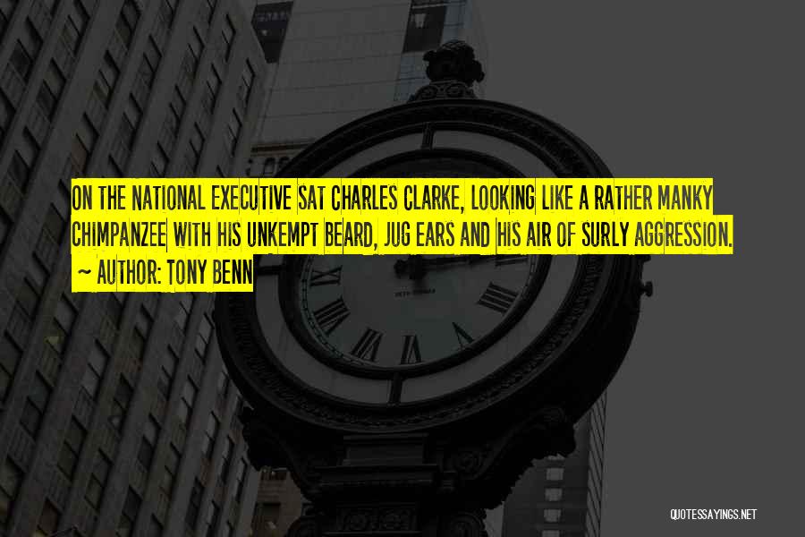 Tony Benn Quotes: On The National Executive Sat Charles Clarke, Looking Like A Rather Manky Chimpanzee With His Unkempt Beard, Jug Ears And