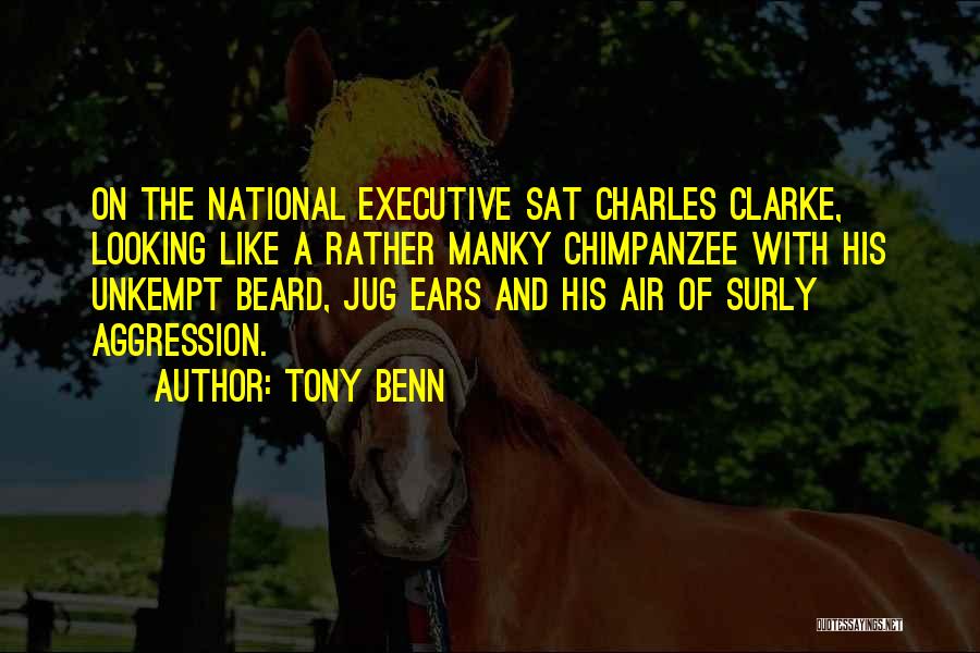 Tony Benn Quotes: On The National Executive Sat Charles Clarke, Looking Like A Rather Manky Chimpanzee With His Unkempt Beard, Jug Ears And