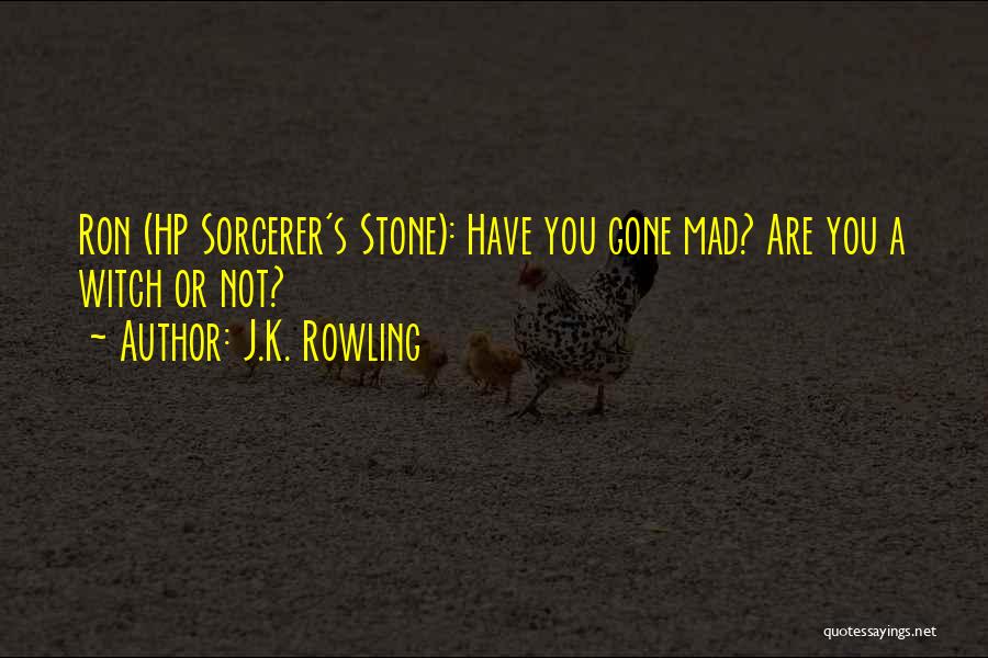 J.K. Rowling Quotes: Ron (hp Sorcerer's Stone): Have You Gone Mad? Are You A Witch Or Not?