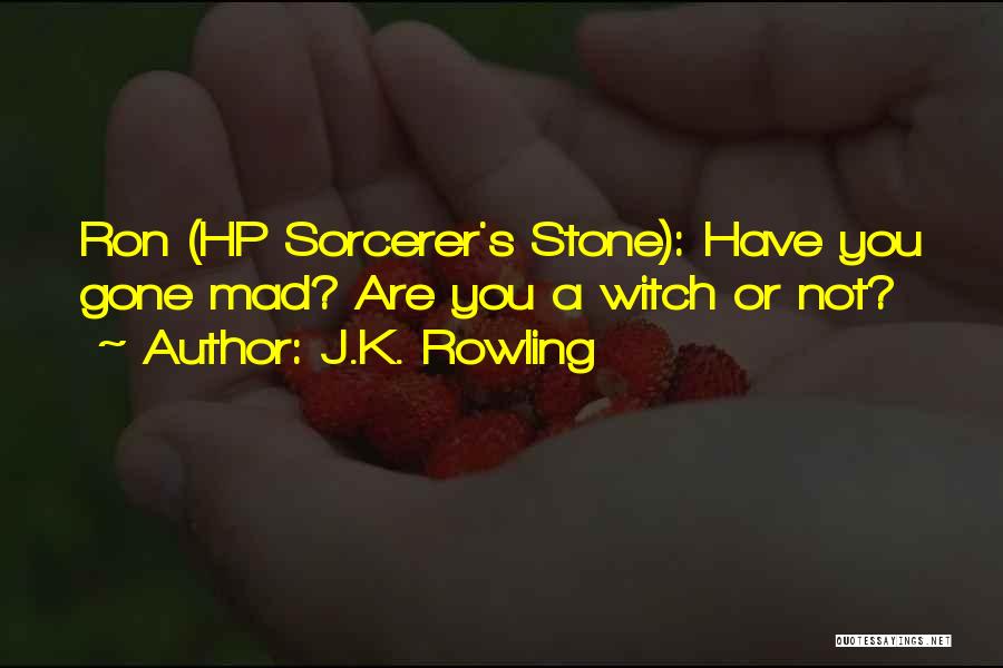 J.K. Rowling Quotes: Ron (hp Sorcerer's Stone): Have You Gone Mad? Are You A Witch Or Not?