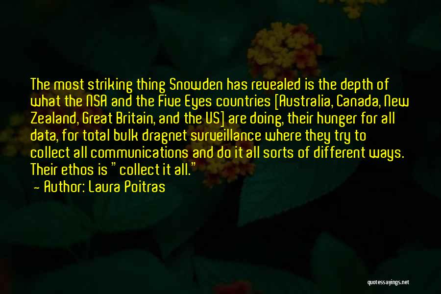 Laura Poitras Quotes: The Most Striking Thing Snowden Has Revealed Is The Depth Of What The Nsa And The Five Eyes Countries [australia,