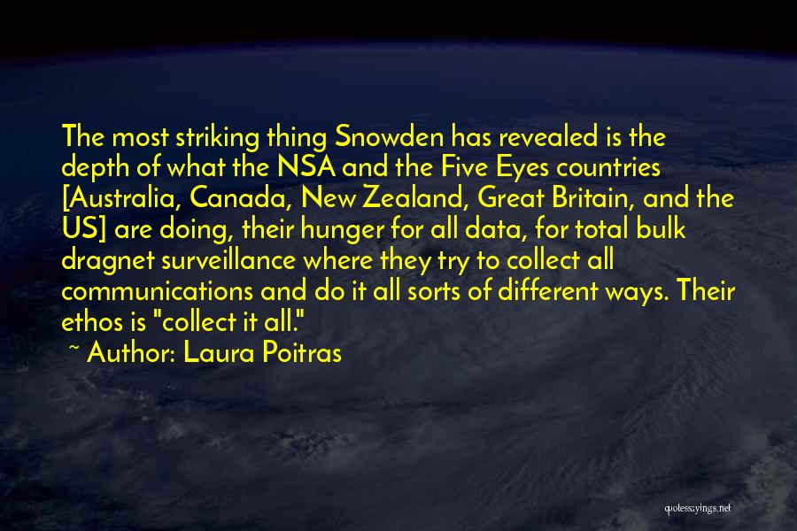 Laura Poitras Quotes: The Most Striking Thing Snowden Has Revealed Is The Depth Of What The Nsa And The Five Eyes Countries [australia,