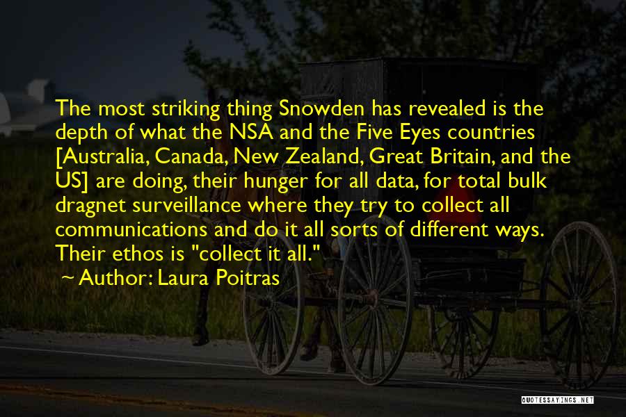 Laura Poitras Quotes: The Most Striking Thing Snowden Has Revealed Is The Depth Of What The Nsa And The Five Eyes Countries [australia,