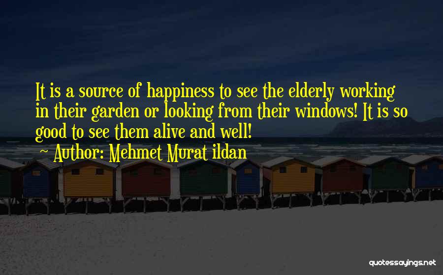 Mehmet Murat Ildan Quotes: It Is A Source Of Happiness To See The Elderly Working In Their Garden Or Looking From Their Windows! It