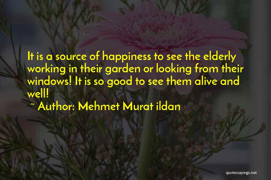 Mehmet Murat Ildan Quotes: It Is A Source Of Happiness To See The Elderly Working In Their Garden Or Looking From Their Windows! It