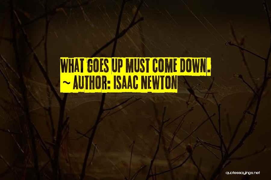 Isaac Newton Quotes: What Goes Up Must Come Down.