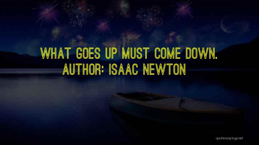 Isaac Newton Quotes: What Goes Up Must Come Down.