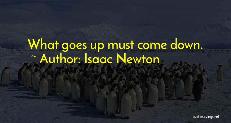 Isaac Newton Quotes: What Goes Up Must Come Down.